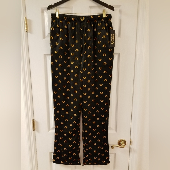 NWT Men's True Religion Soft Loungewear Drawstring Bottom Black Size Large - Picture 1 of 10